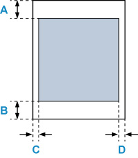 Bilde som viser utskrivbart område